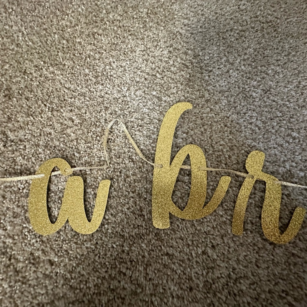 Gold Script Banner - Picture 2 of 2